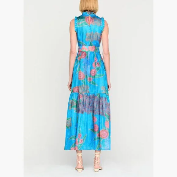 Like New Marie Oliver Alice Dress in Peacock Print - Picture 4 of 9